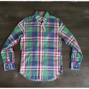 New  J. Crew Plaid Slim Fit Oxford Button Down Men's Size XS